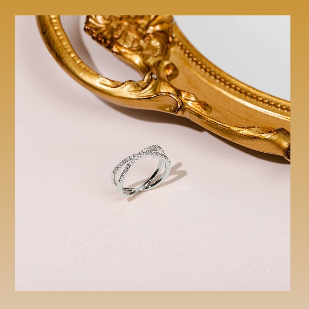 14k Gold Plated Criss Cross Ring